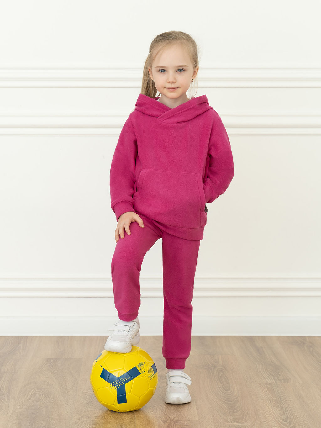 Костюм детский флисовый фуксия 7043г(ш) (104, 56)