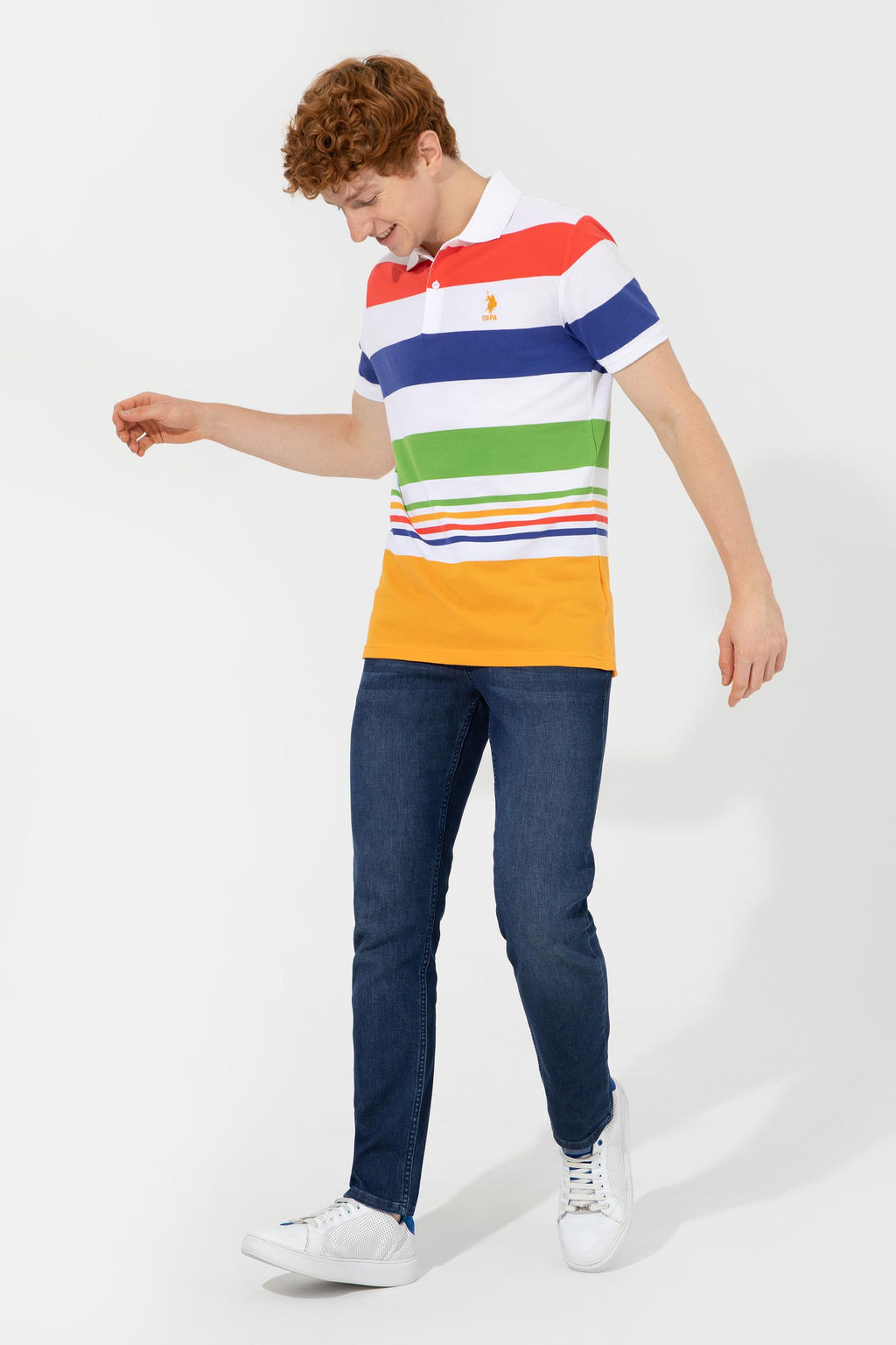 Erkek Koyu Sar_ Polo Yaka Ti__rt