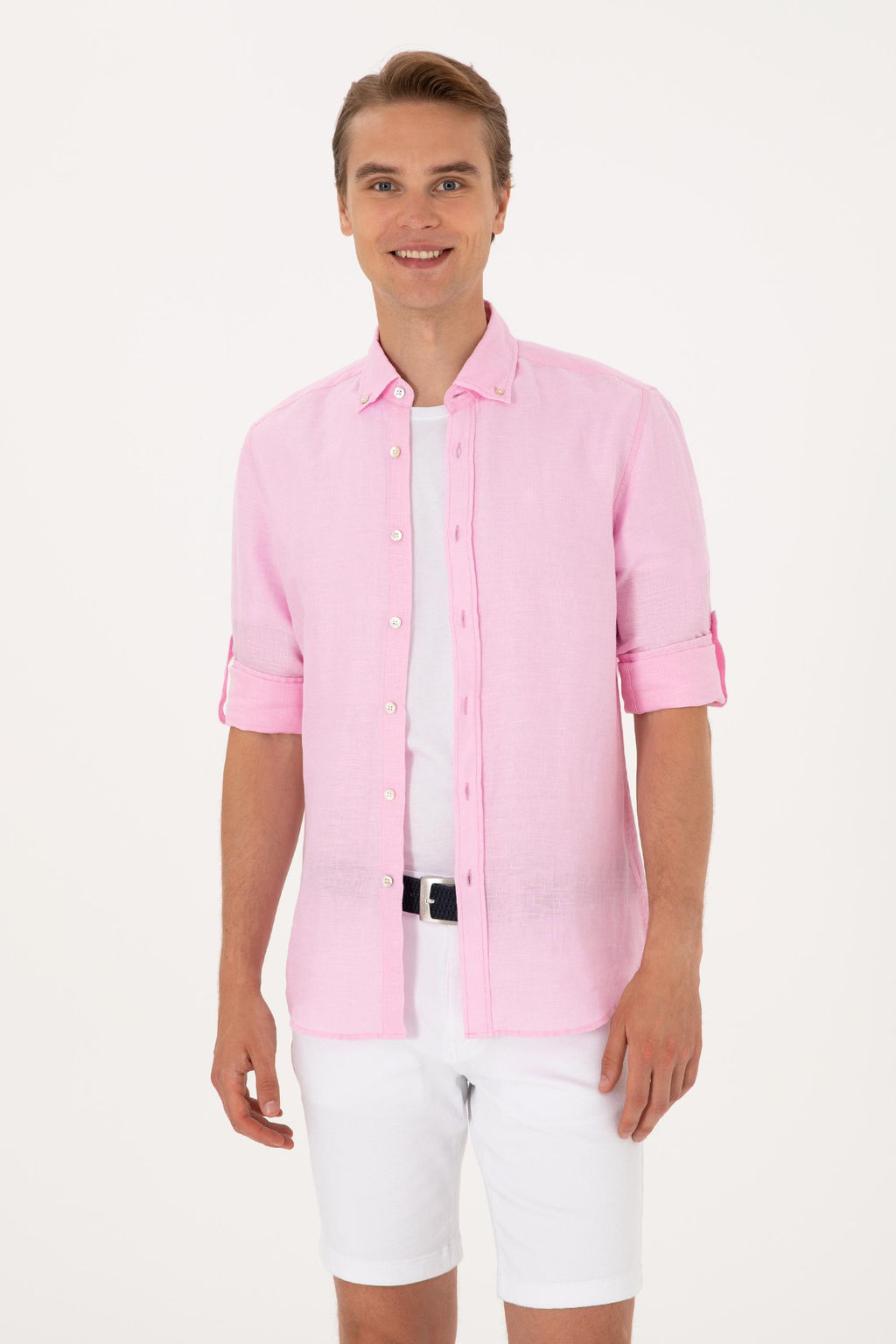 Erkek A__k Pembe Uzun Kollu G_mlek Sepette S_rpriz _ndirim