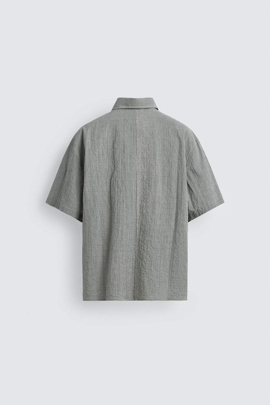 CAMISA REGULAR FIT ESTRUCTURA CUADROS / Blanco / Negro - Zara фото 9