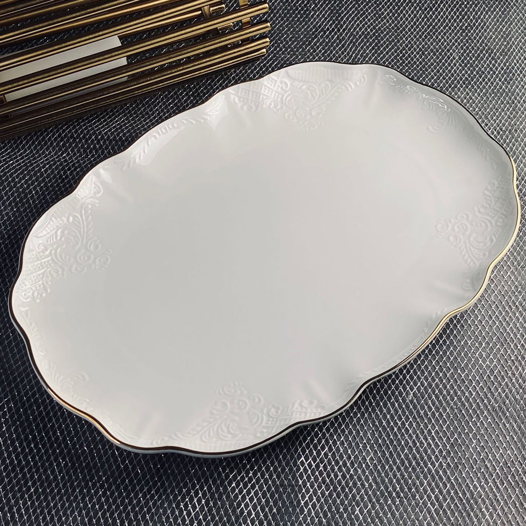 226-189 Блюдо 41см MARIA GOLD в под.уп.(х8)Фарфор - Lenardi фото 4