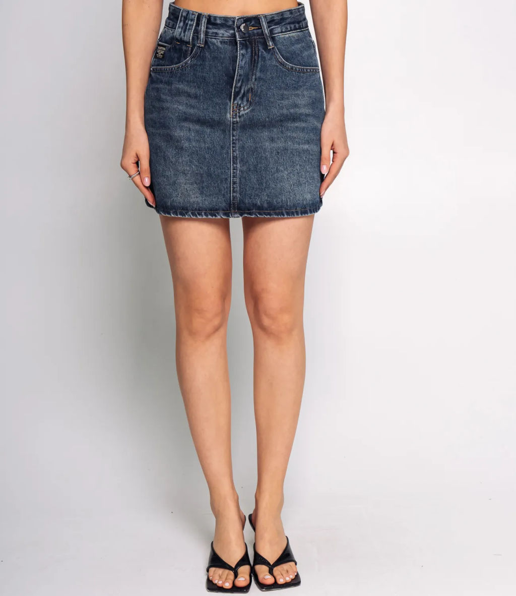 Джинсовая юбка #КТ9553, синий