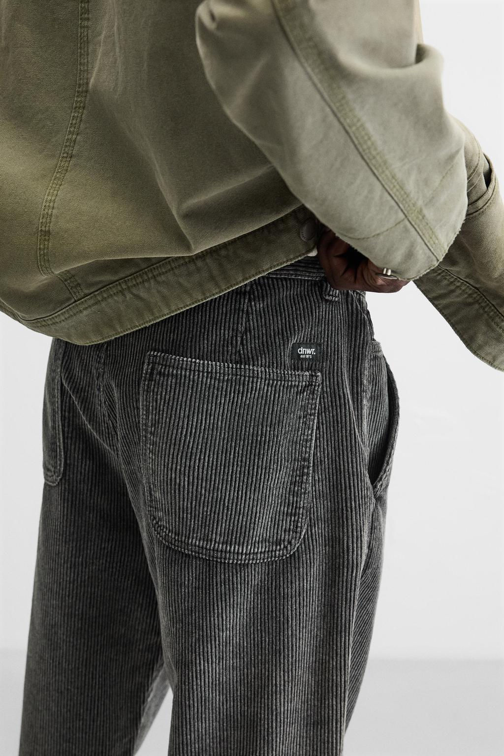 CORDUROY CARROT FIT TROUSERS - Zara фото 31