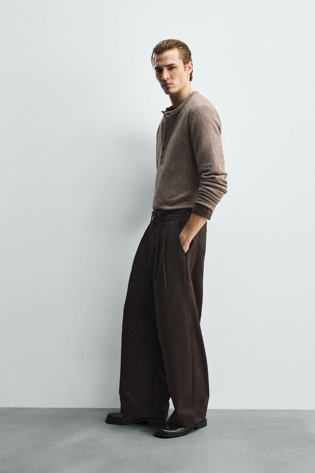 WOOL BLEND BAKER COLLAR JUMPER - Zara фото 4