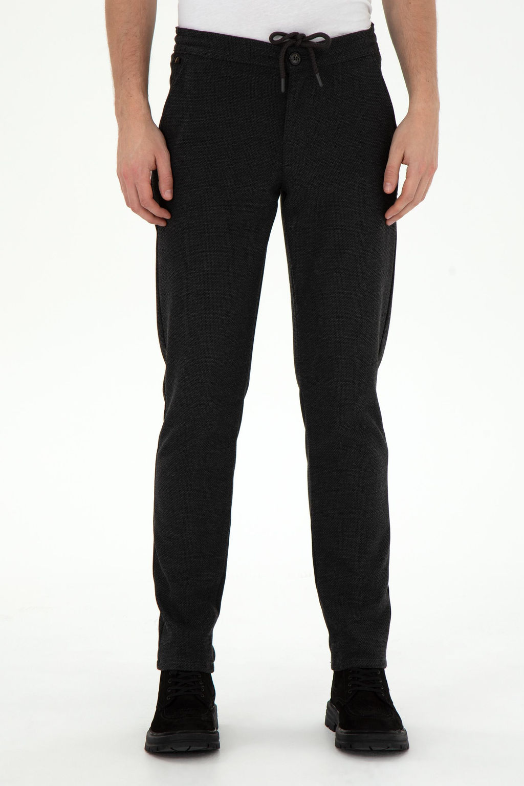 Мужские брюки из плотной ткани антрацитового цвета Неожиданная скидка в корзине - U.s. polo assn фото 2