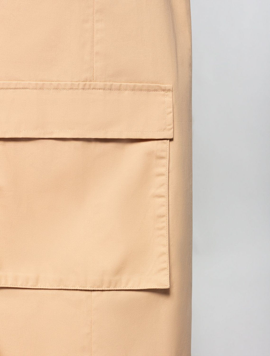 Юбка карго с кулисой внизу и резинкой на поясе из плотного поплина