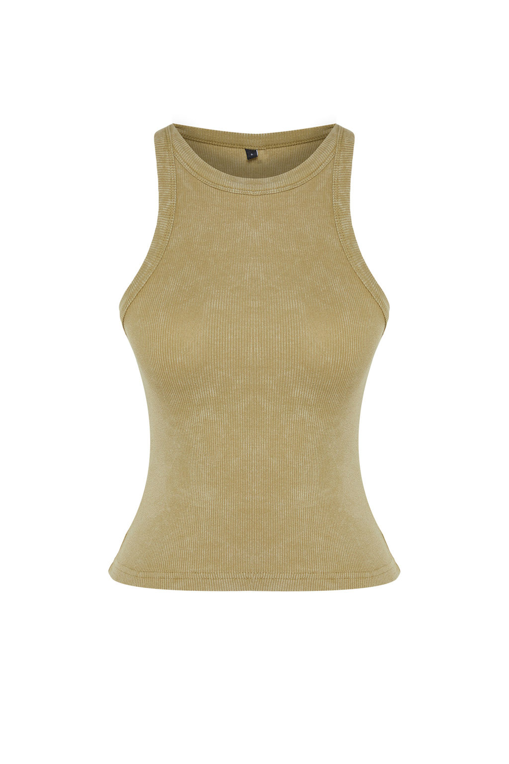 TRENDYOLMILLA Ekru Vucuda Oturan Regular Boy Halter Yaka Fitilli Pamuklu Esnek Orme Atlet TWOSS24AL00002  фото 38