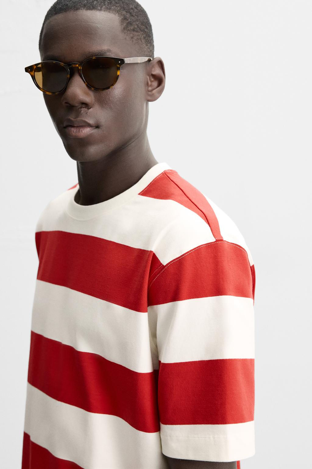 STRIPED JACQUARD T-SHIRT - Zara фото 14