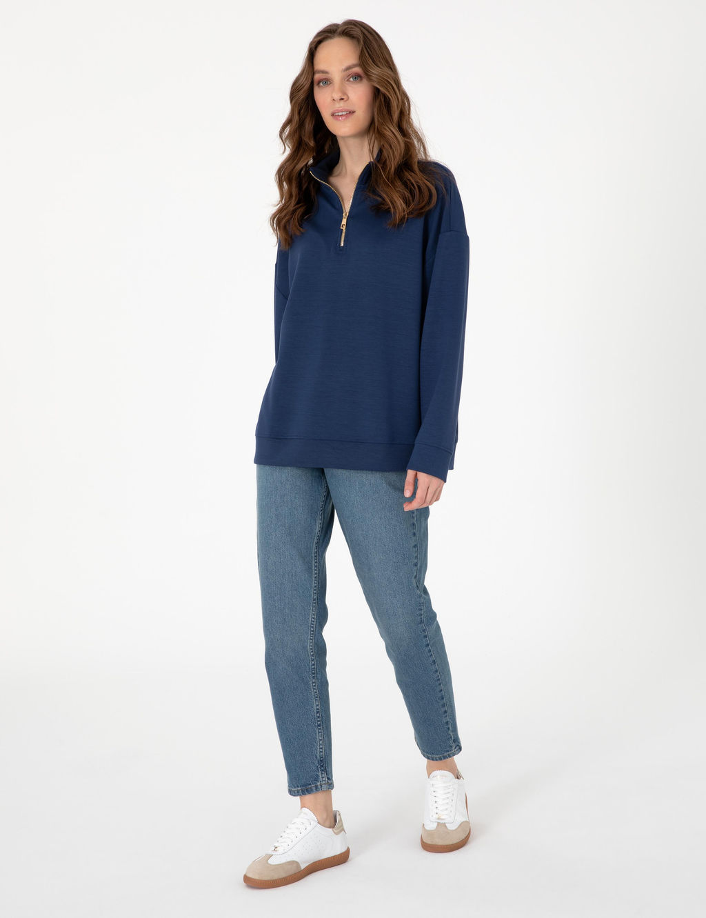 Lacivert Regular Fit Modal Kuma_ Sweatshirt - Pierre cardin фото 4