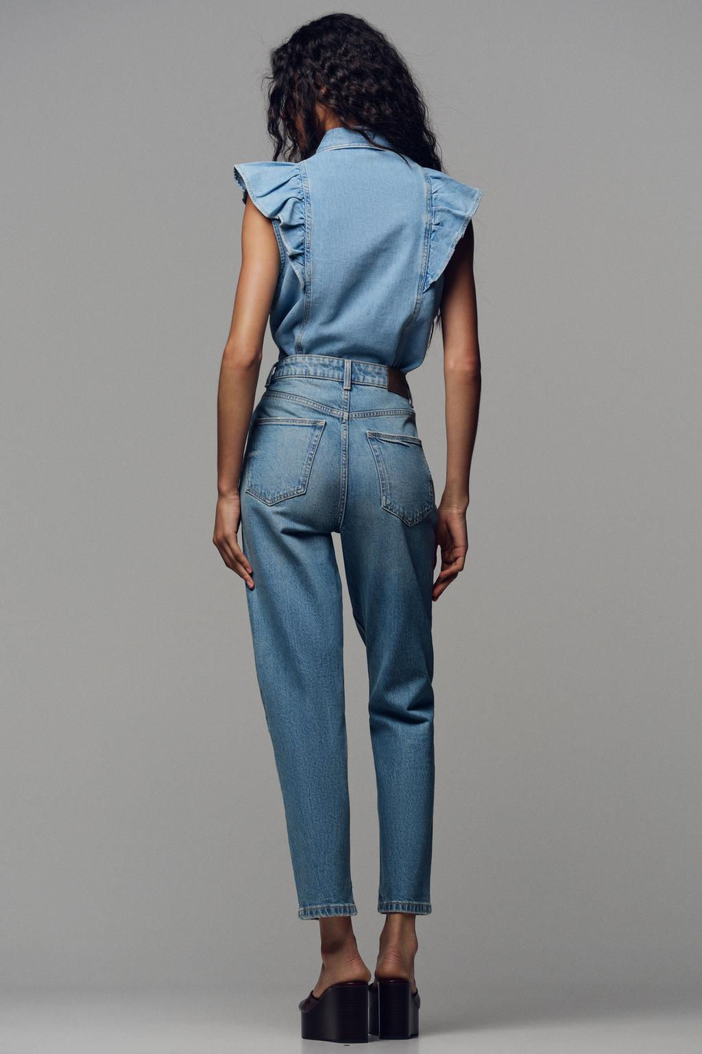 Z.01 MOM FIT COMFORT HIGH-WAIST JEANS - Zara фото 16