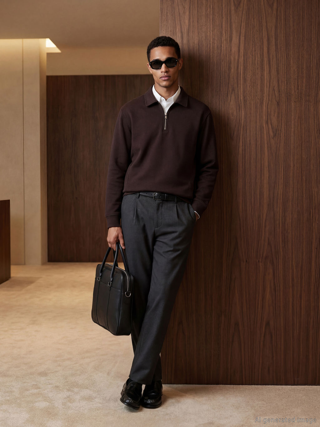 Polo Yaka Erkek Sweatshirt