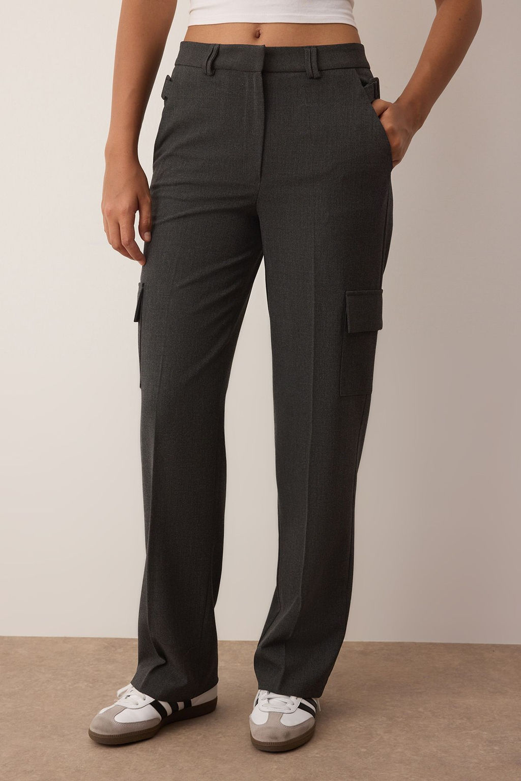 Gri Havuc Kal?p Kargo Cepli Kumas Pantolon TWOAW26PL00037 - Trendyolmilla фото 3