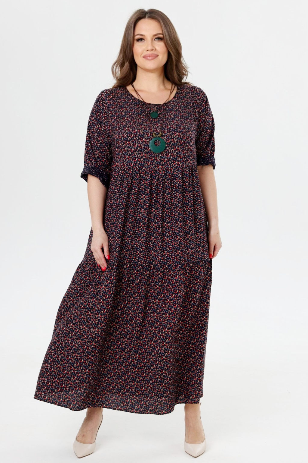 Платье штапель 5872/92/Синий