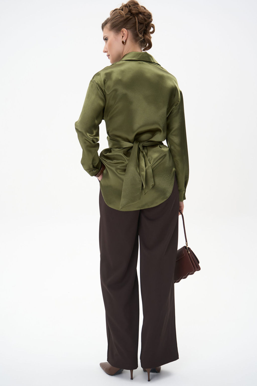 Рубашка Ямина (оливковый/уценка)