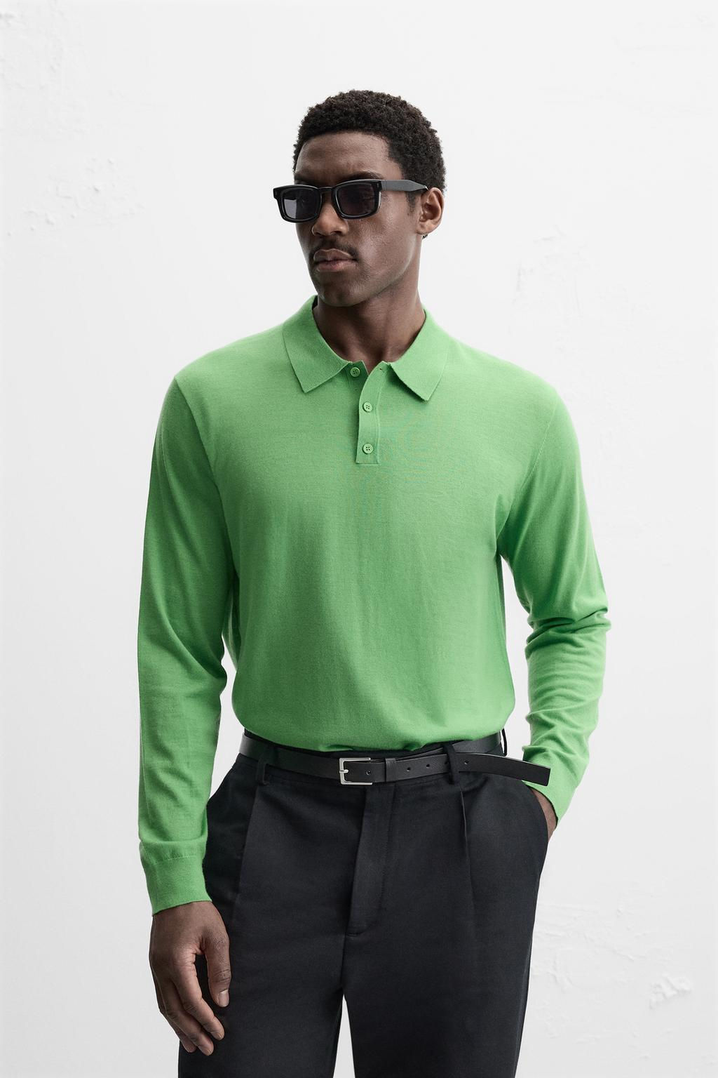 100% WOOL KNIT POLO SHIRT - Zara фото 2