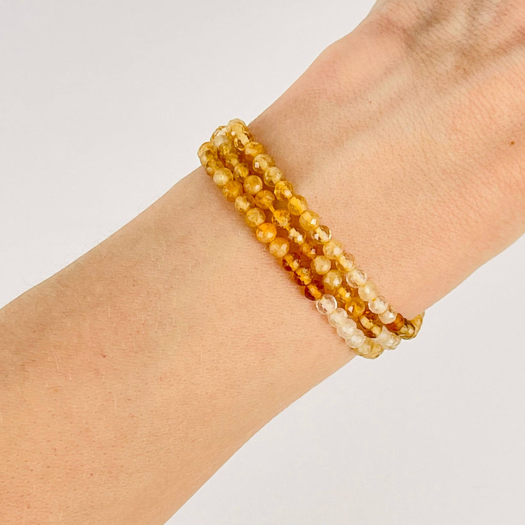 Бусины для украшений из Цитрина (110 бусин) 39 см