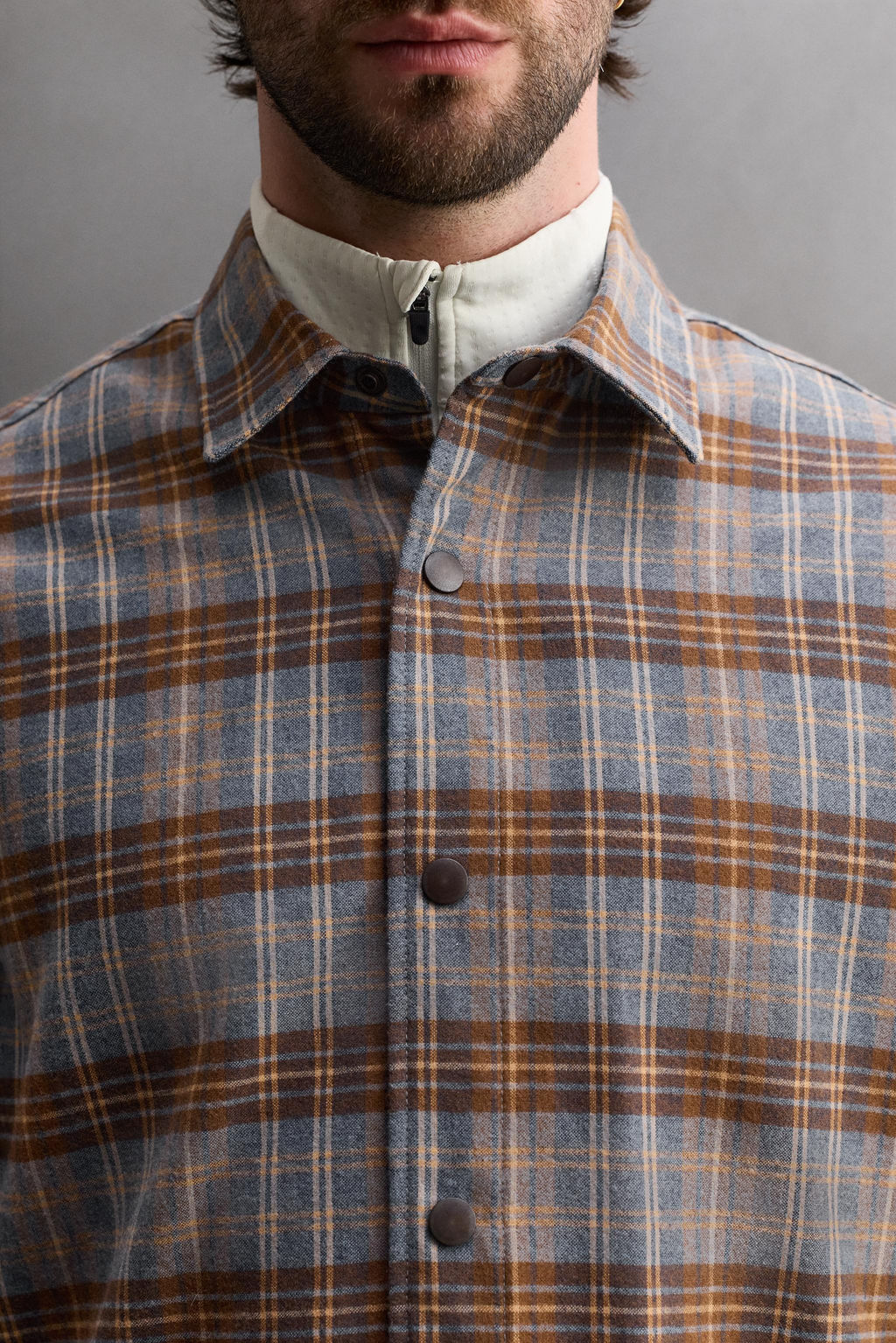 CHECK LYOCELL - WOOL SHIRT - Zara фото 5