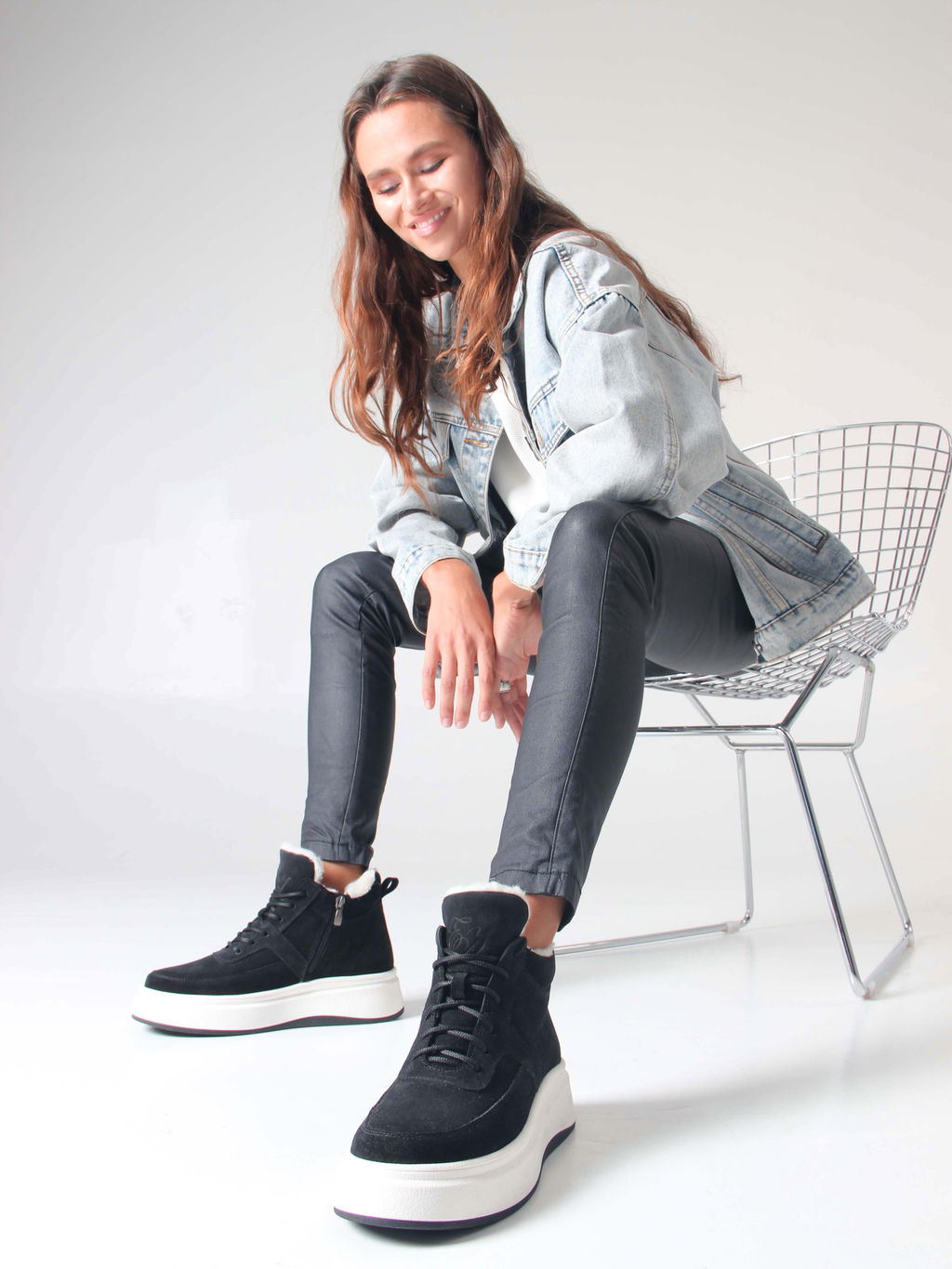 Ботинки 260.windyw. черный замш/Мех