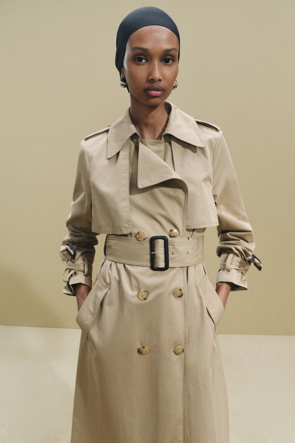ZW COLLECTION WATER-REPELLENT TRENCH COAT - Zara фото 10