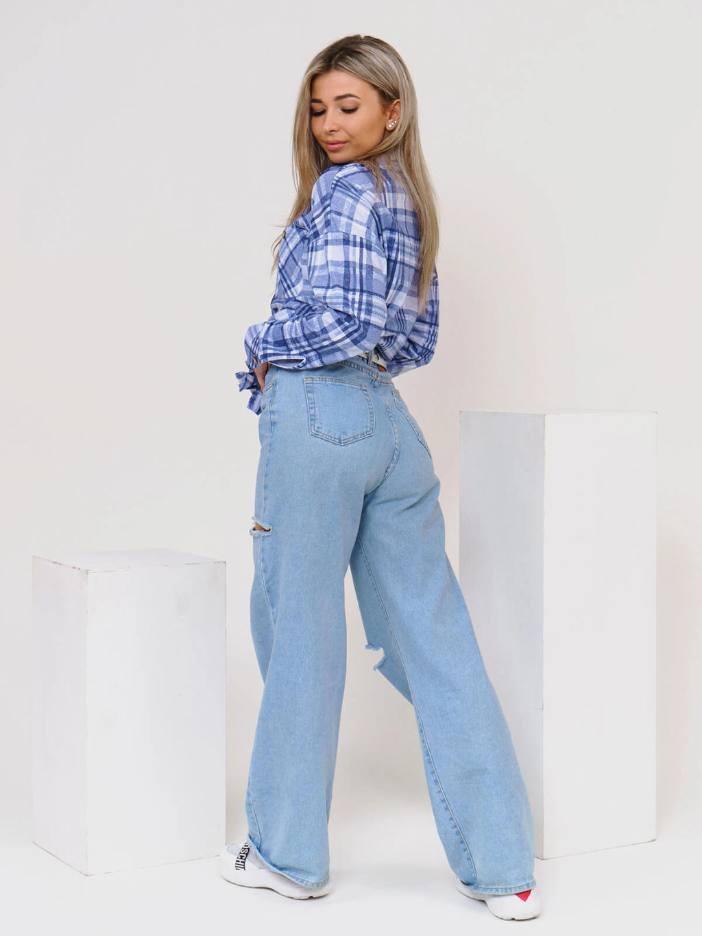 Туника женская, цвет голубой