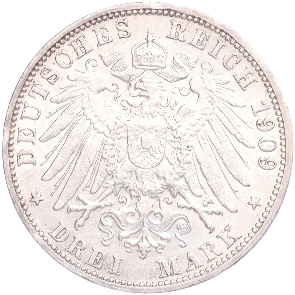 3 марки 1909 года G Германия (Баден)