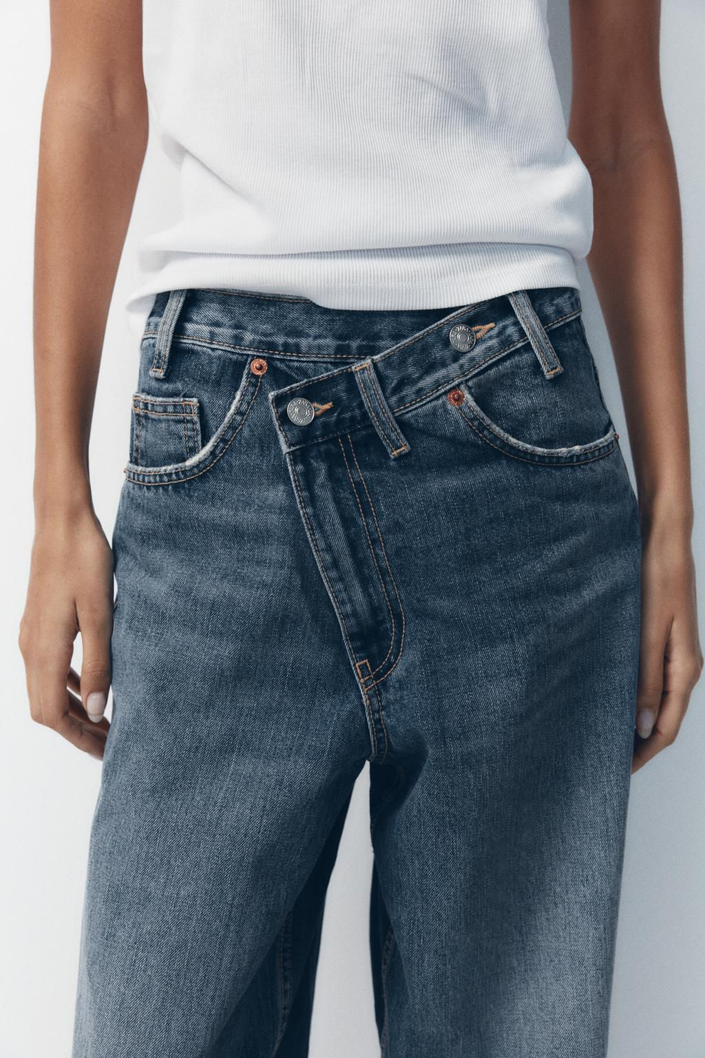 TRF MID-WAIST CROSSOVER BAGGY JEANS - Zara фото 8