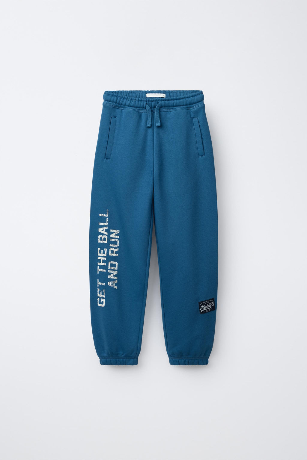 PANTAL?N JOGGER TEXTO ETIQUETA / Azul?n - Zara фото 3
