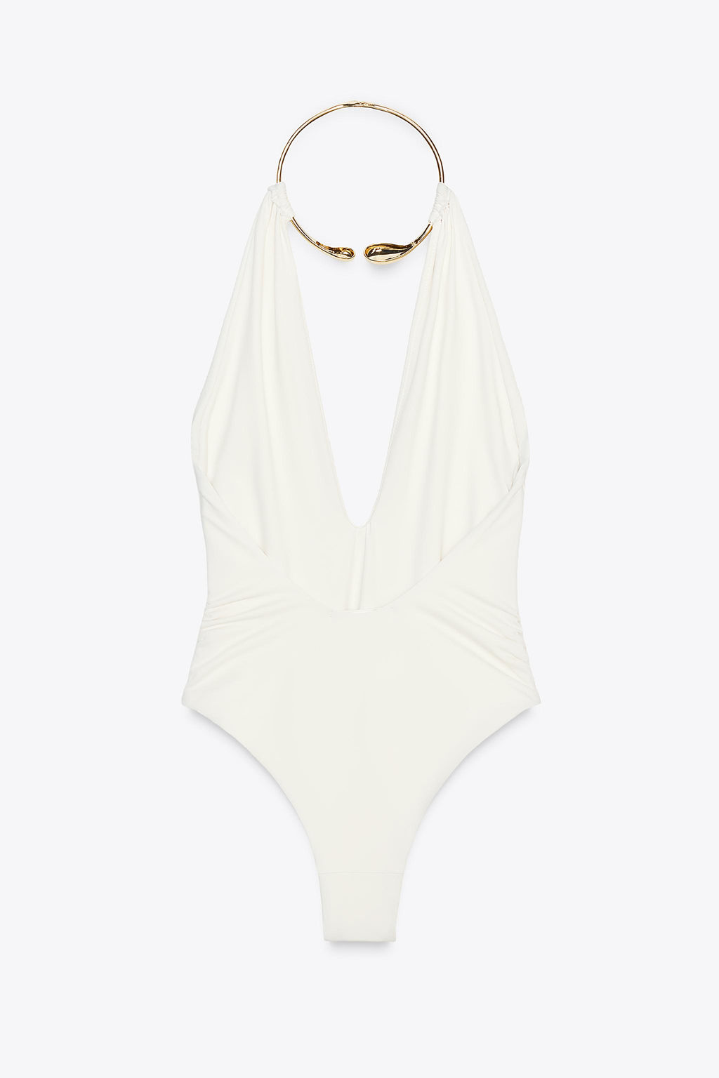 HALTER SWIMSUIT WITH METAL COLLAR - Zara фото 6