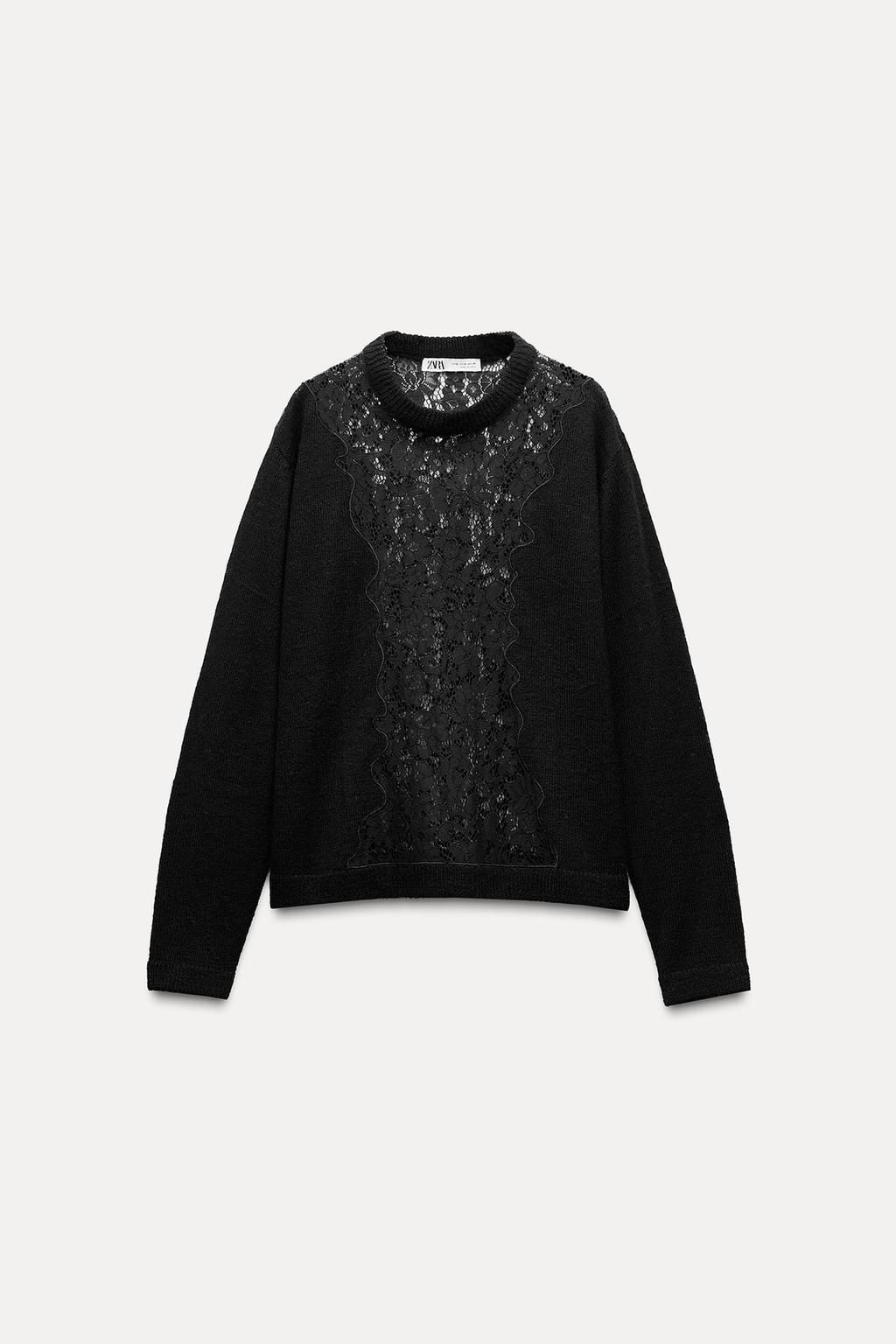 KNIT AND LACE SWEATER - Zara фото 6