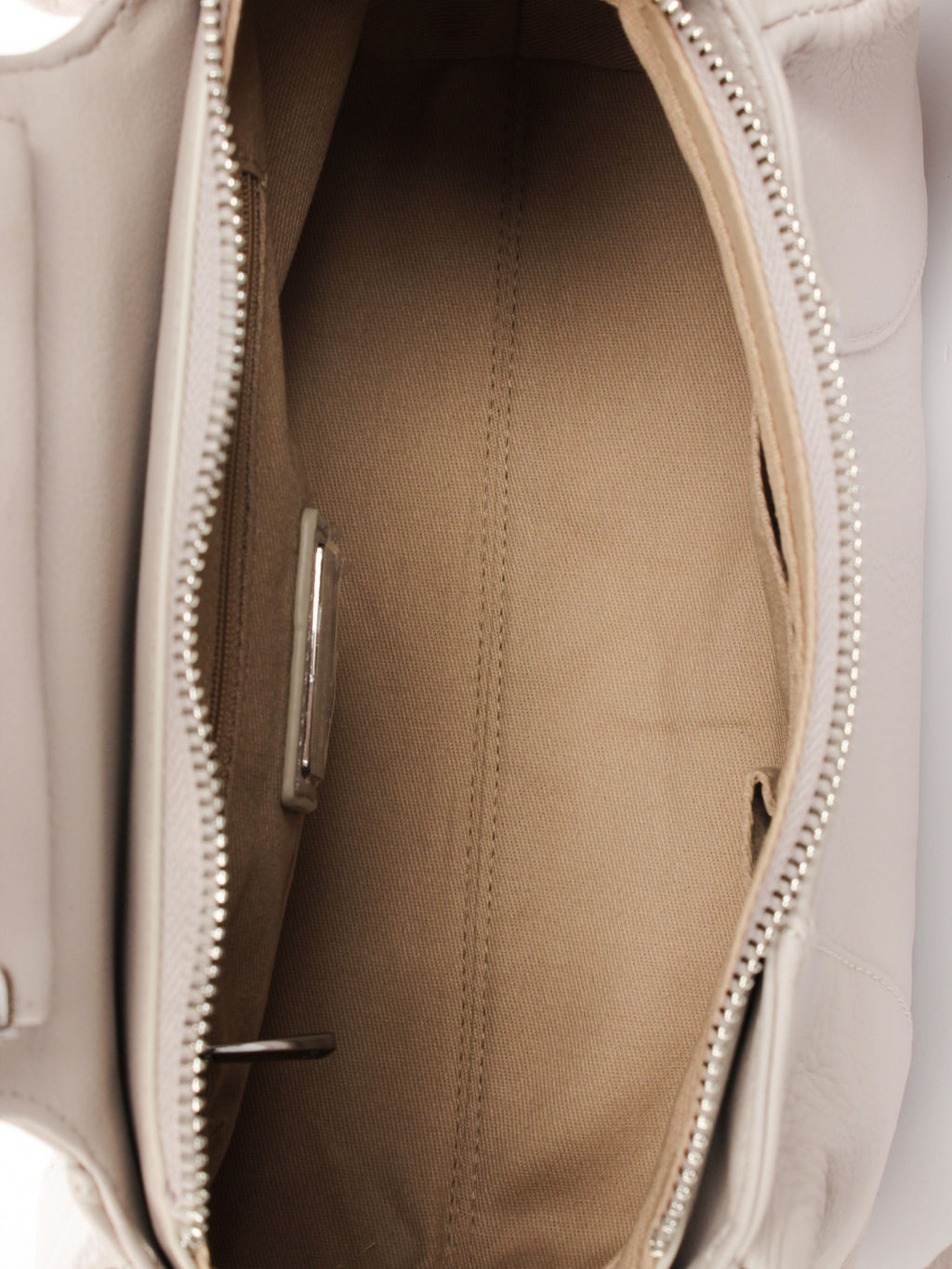 LACCOMA сумка АУ4748-светло-серый натуральная кожа  фото 4