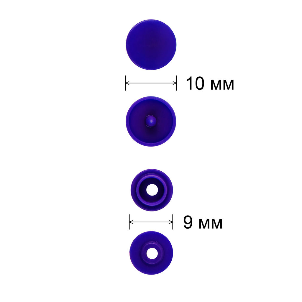 Кнопка Micron POM-10 Кнопки пластиковые пластик d 10 мм 15 шт. № 007 синий