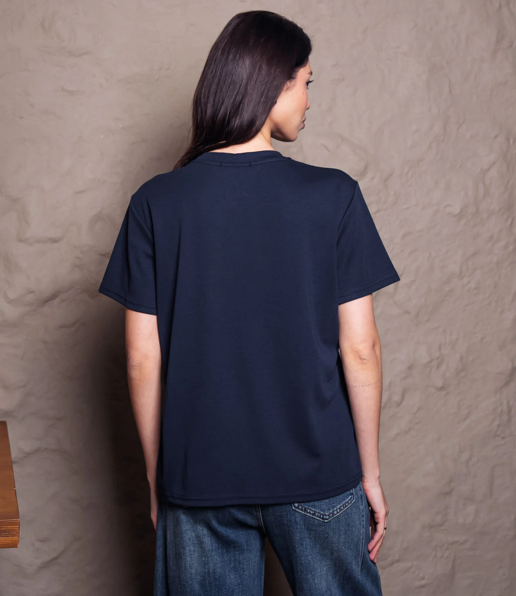 Футболка #КТ6025 (4), тёмно-синий - Dommod фото 3