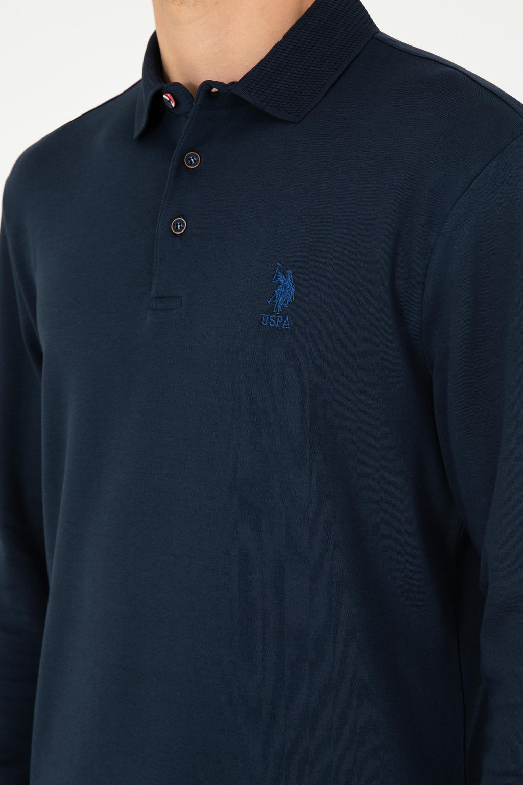 Мужской темно-синий базовый свитшот - U.s. polo assn фото 7
