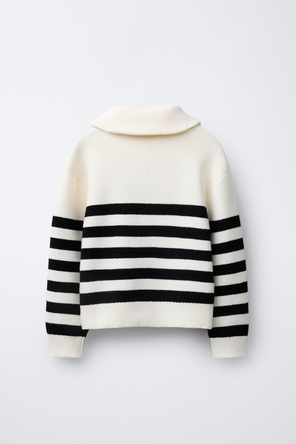 STRIPED KNIT SWEATER WITH ZIP - Zara фото 2