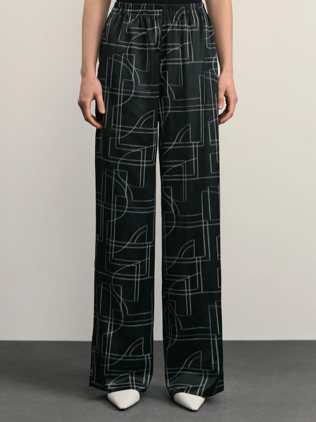 Атласные брюки с принтом / Zarina  фото 2