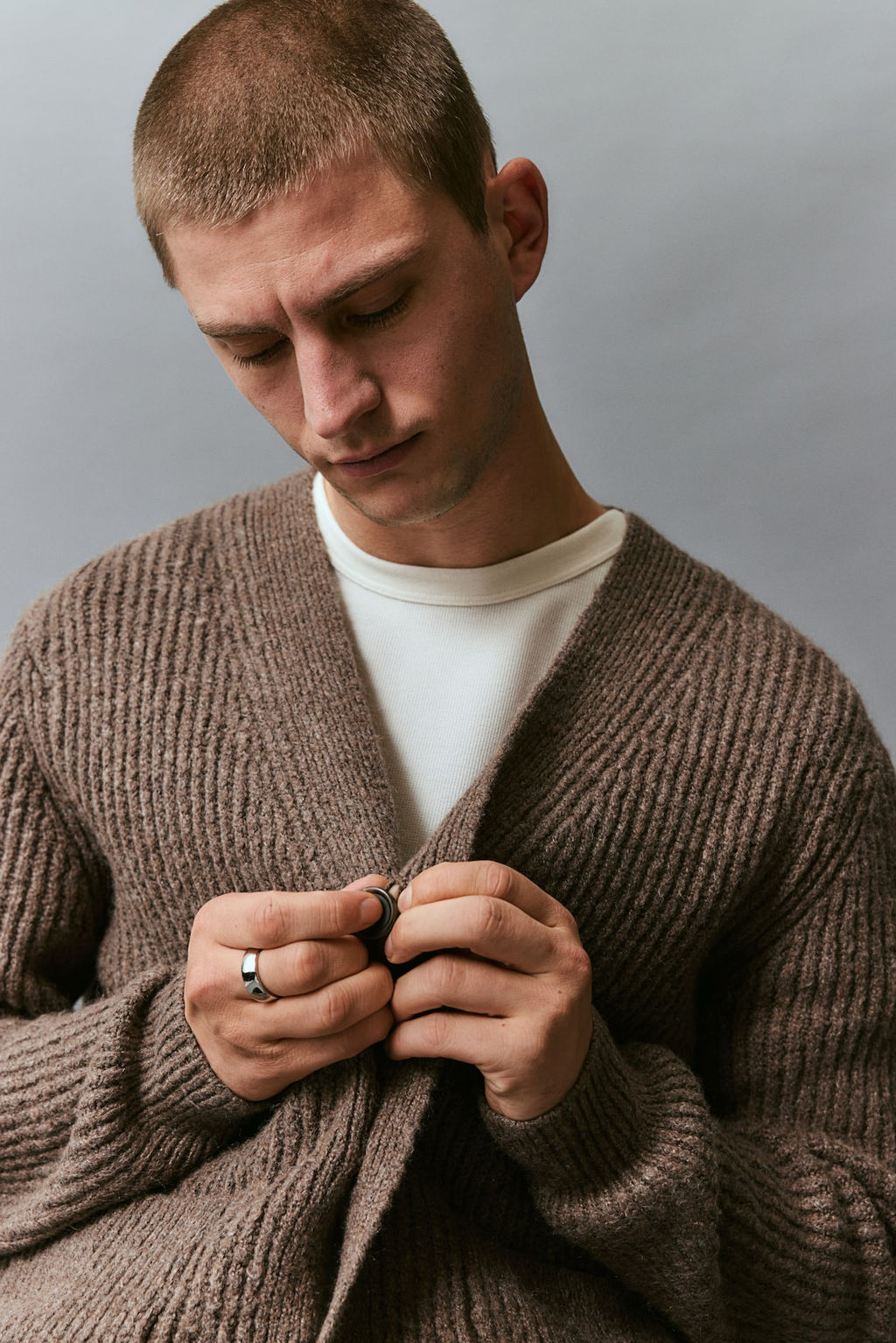 Cardigan en punto de canale Regular Fit - H&m фото 4