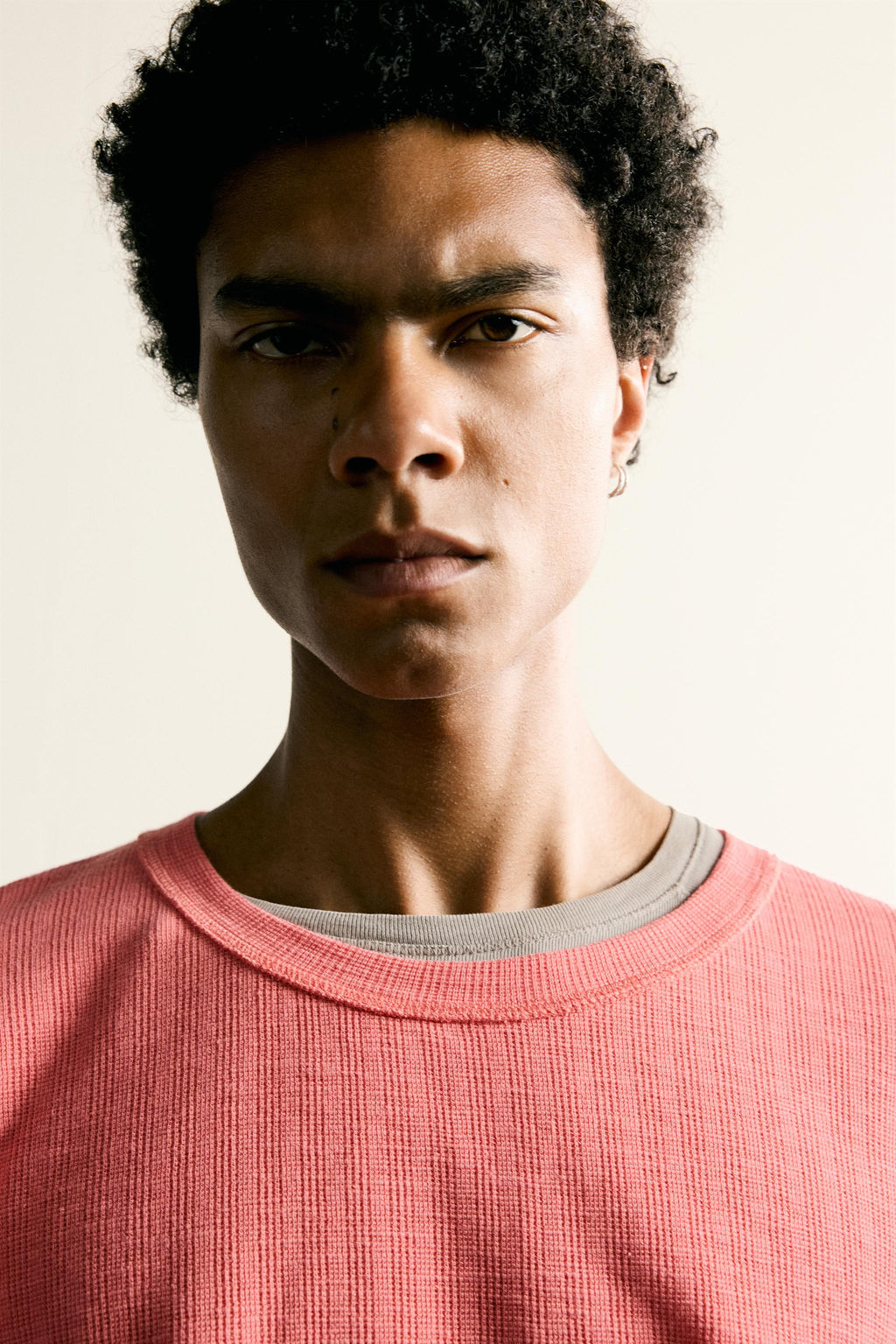 CAMISETA RELAXED FIT MANGA LARGA / Coral - Zara фото 5