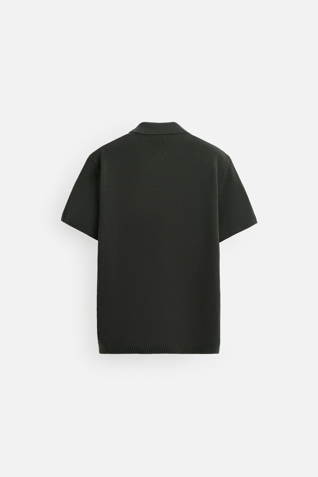 TEXTURED KNIT POLO SHIRT - Zara фото 8
