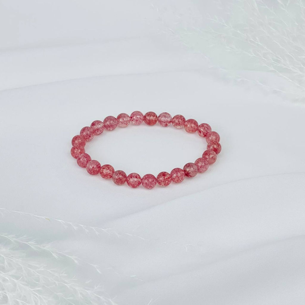 Браслет из Клубничного кварца 17 см - Радуга самоцветов фото 3