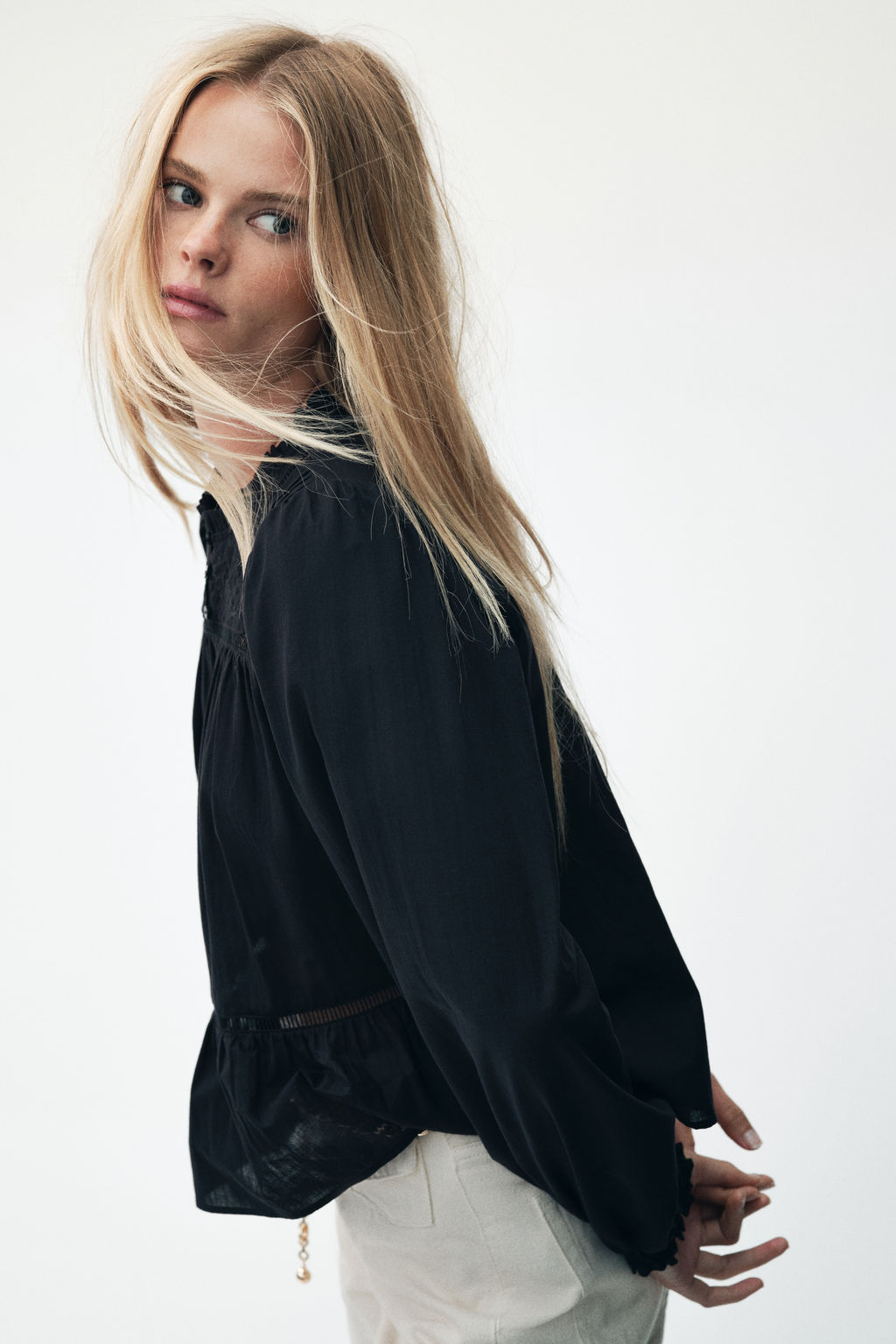 Blusa bordada de algod?n - H&m фото 3