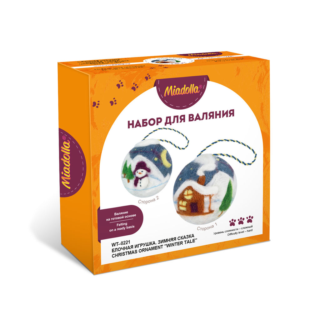 Miadolla WT-0221 Елочная игрушка Зимняя сказка набор для валяния