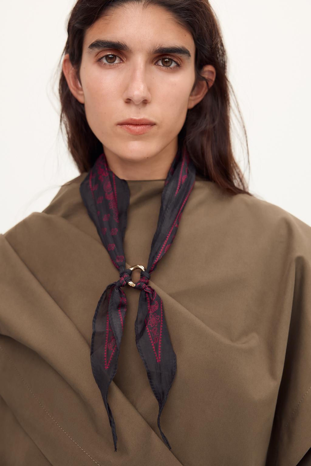 SILK BANDANA WITH RING - Zara фото 6