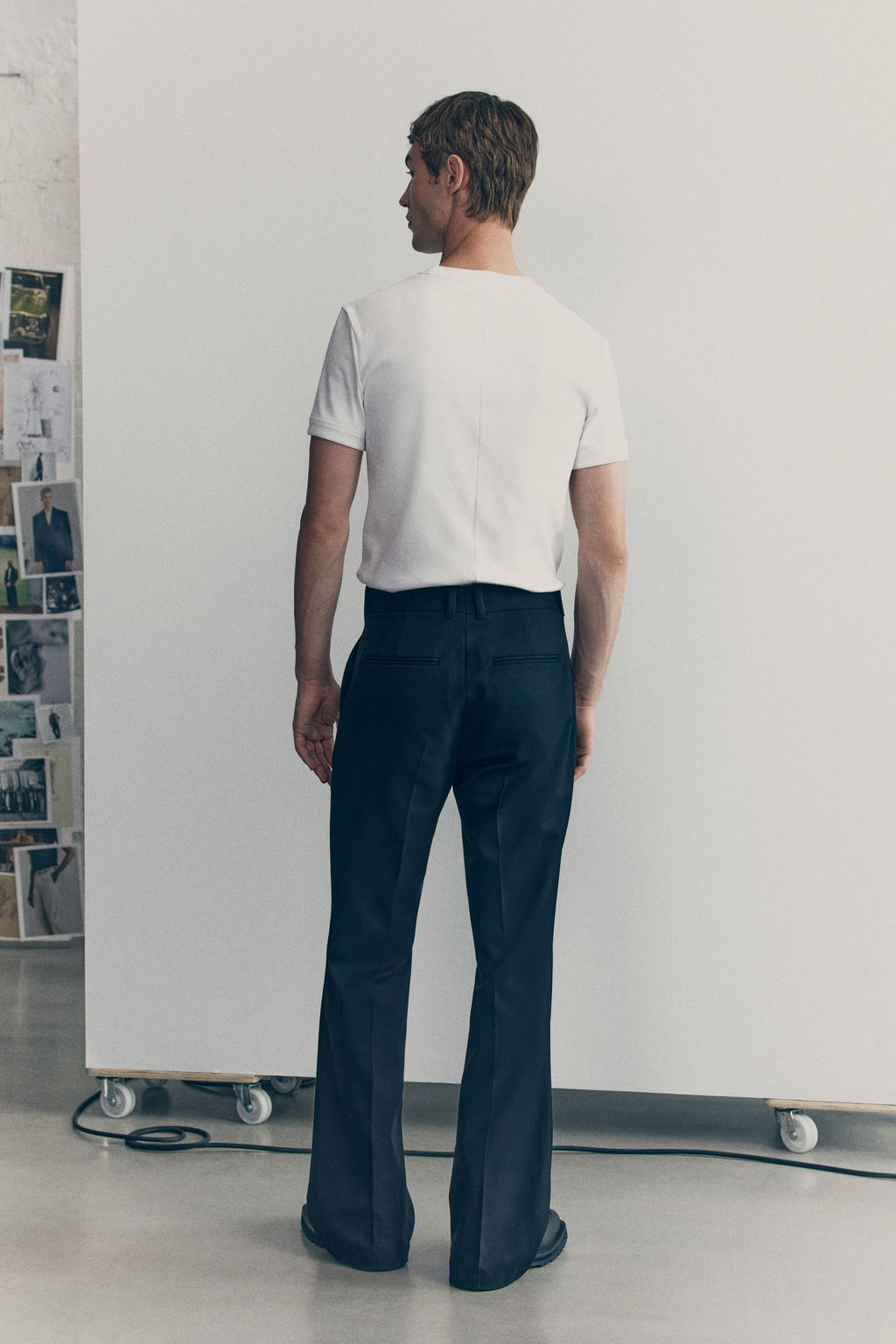 Pantal?n bootcut en mezcla de lana - H&m фото 3