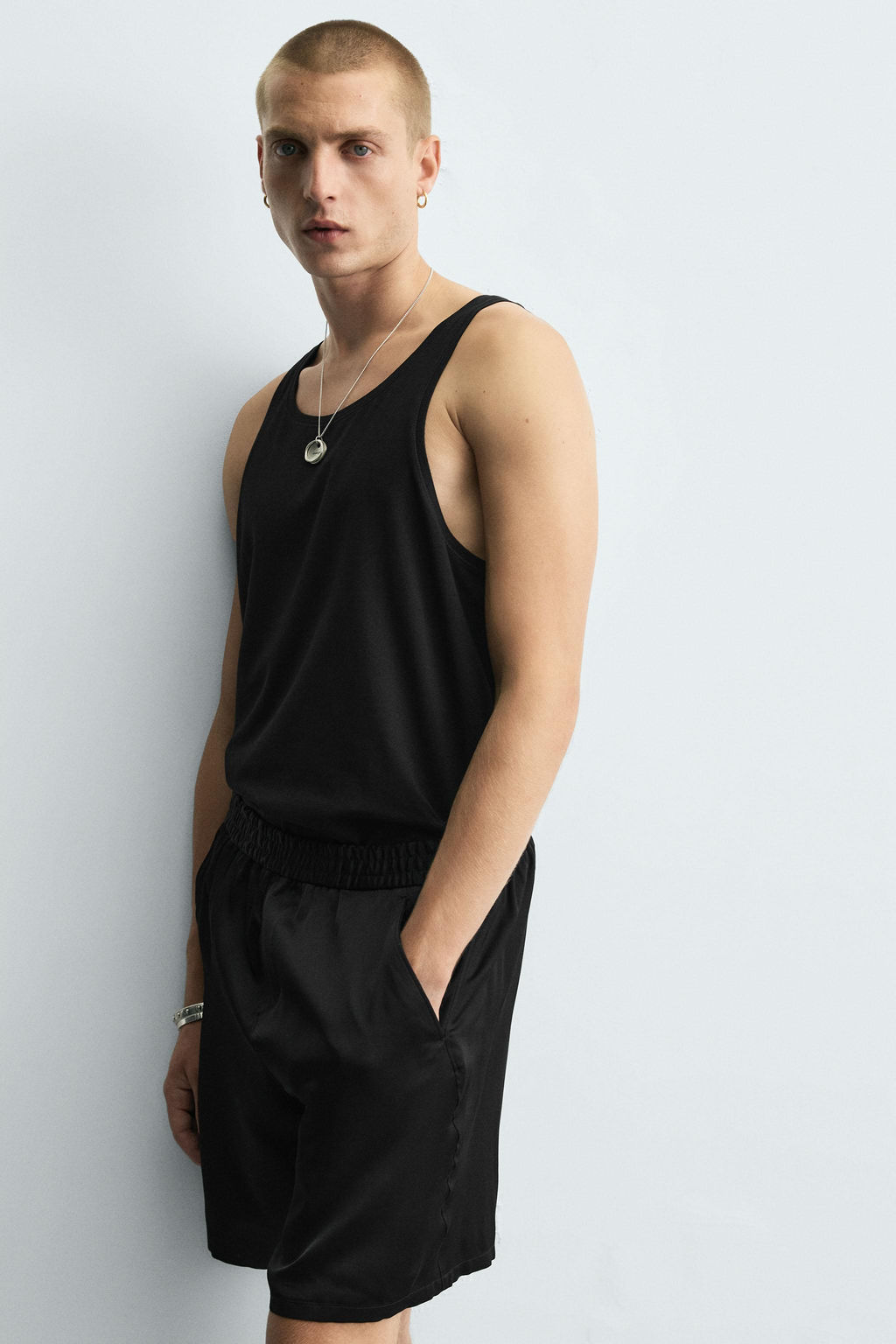 RELAXED FIT SATIN BERMUDA SHORTS - Zara фото 16