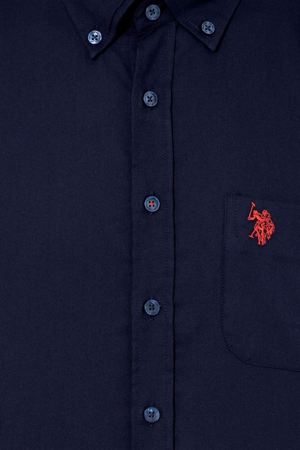 U. S. Polo Assn Мужская темно-синяя рубашка с коротким рукавом - U.s. polo assn фото 12