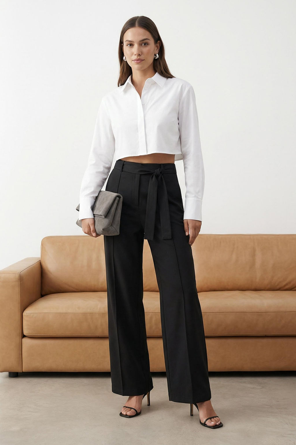 Siyah Kusakl? Straight/Duz Kesim Nervurlu Kumas Pantolon TWOAW26PL00047 - Trendyolmilla фото 9