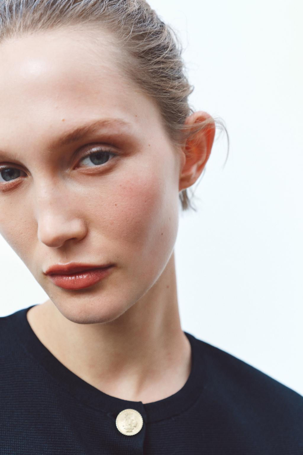 KNIT CARDIGAN WITH GOLDEN BUTTONS - Zara фото 3