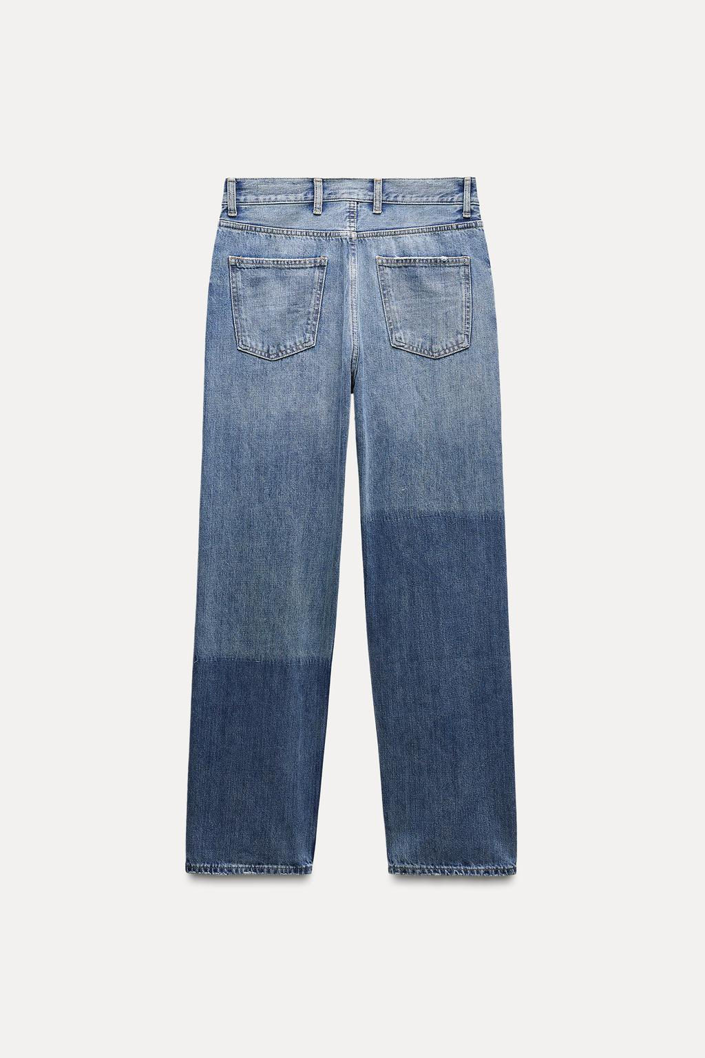 ZW COLLECTION PATCHWORK JEANS - Zara фото 9