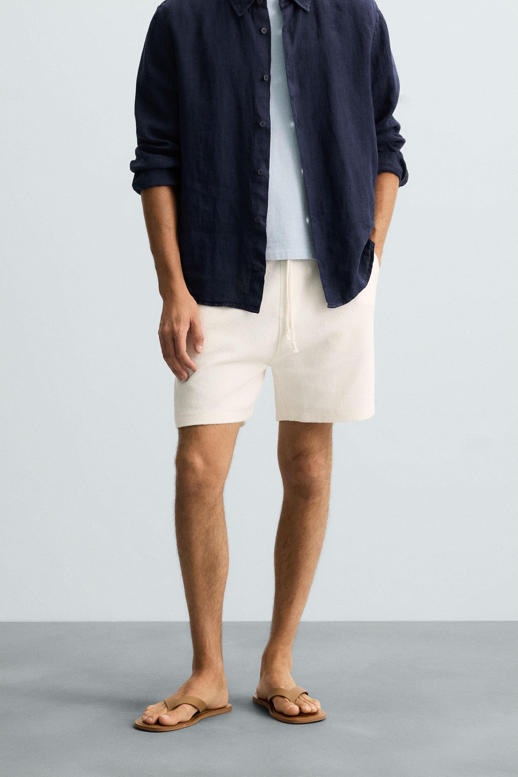 TEXTURE JOGGER BERMUDA SHORTS - Zara фото 21