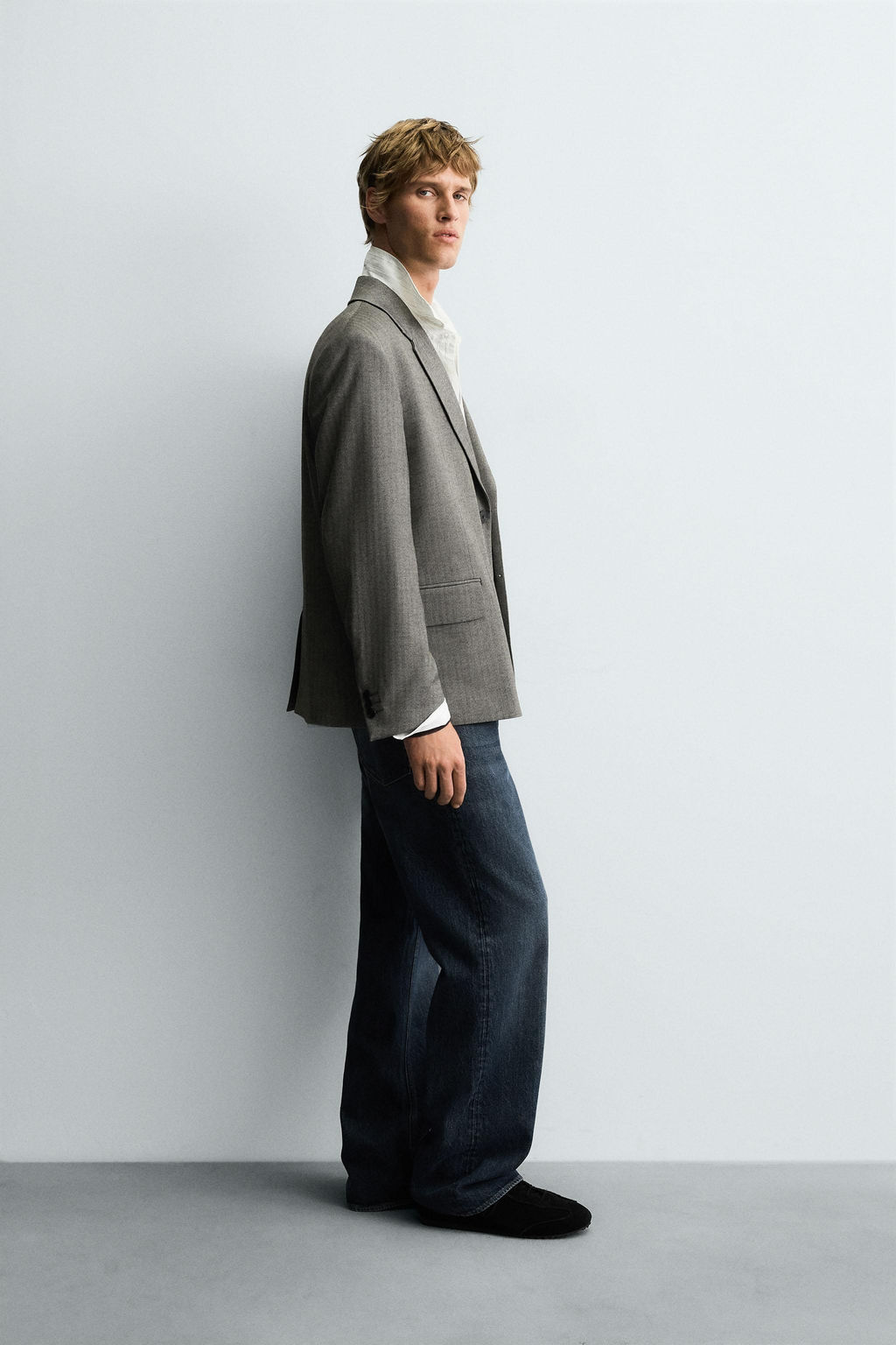 HERRINGBONE SUIT BLAZER - Zara фото 4